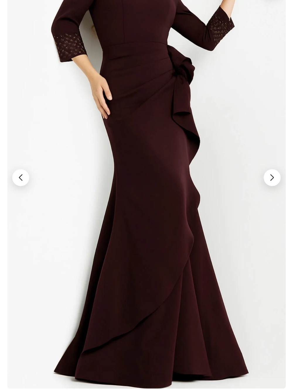 Women's Plum Ruffle-Detail Maxi Dress